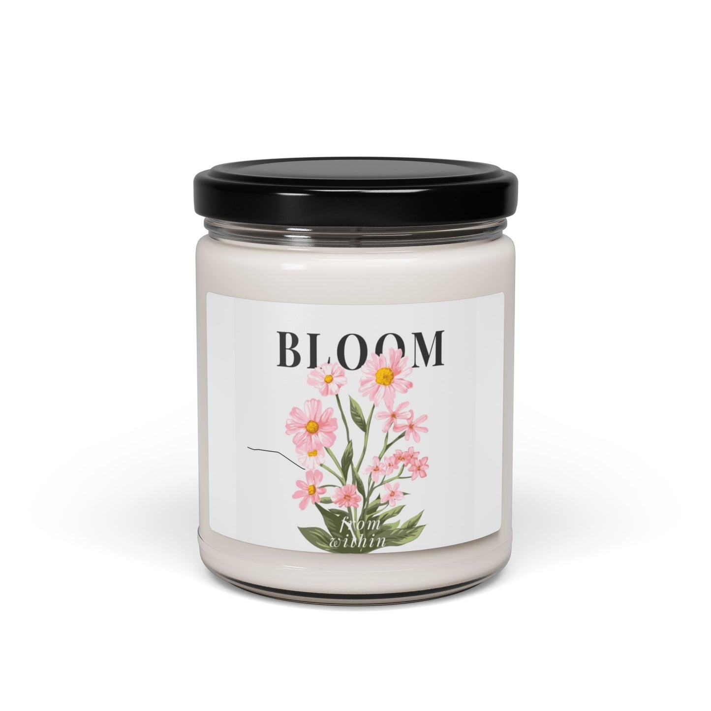 Bloom Scented Soy Candle - 9oz Floral Aroma for Relaxation & Self-Care