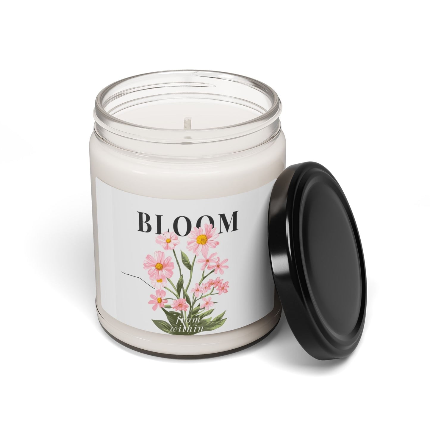 Bloom Scented Soy Candle - 9oz Floral Aroma for Relaxation & Self-Care